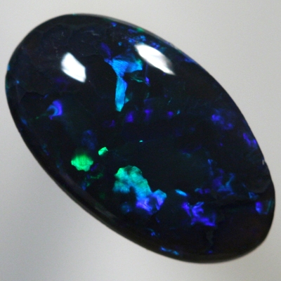 SOLID BLACK OPAL Gemmy forest green and deep peacock blue SEE VIDEO
